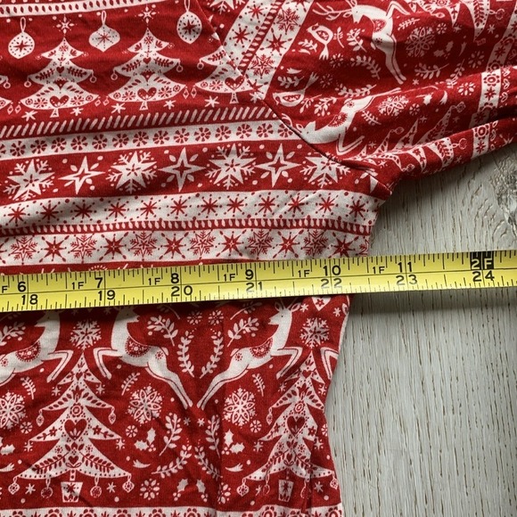 Little sleepies Christmas Womens red reindeer trees size X-LARGE holidays - Picture 7 of 14